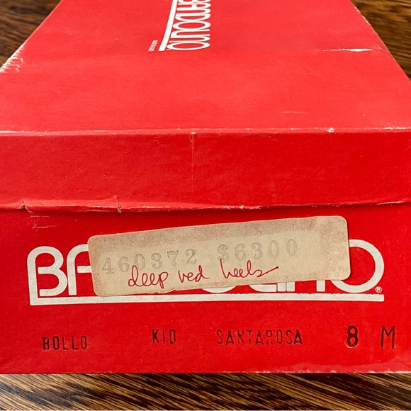 Bandolino Bollo Pumps Dark Red Kid Leather Clip-On Bows Italy Sz 8 *NIB*VTG*80s* - Picture 13 of 15